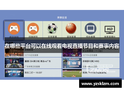 在哪些平台可以在线观看电视直播节目和赛事内容