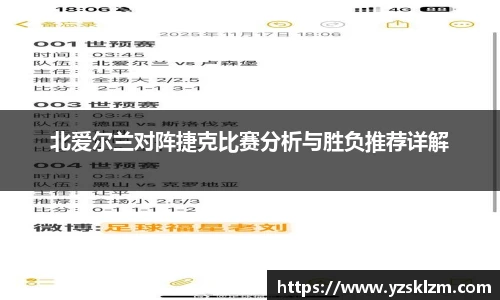 北爱尔兰对阵捷克比赛分析与胜负推荐详解